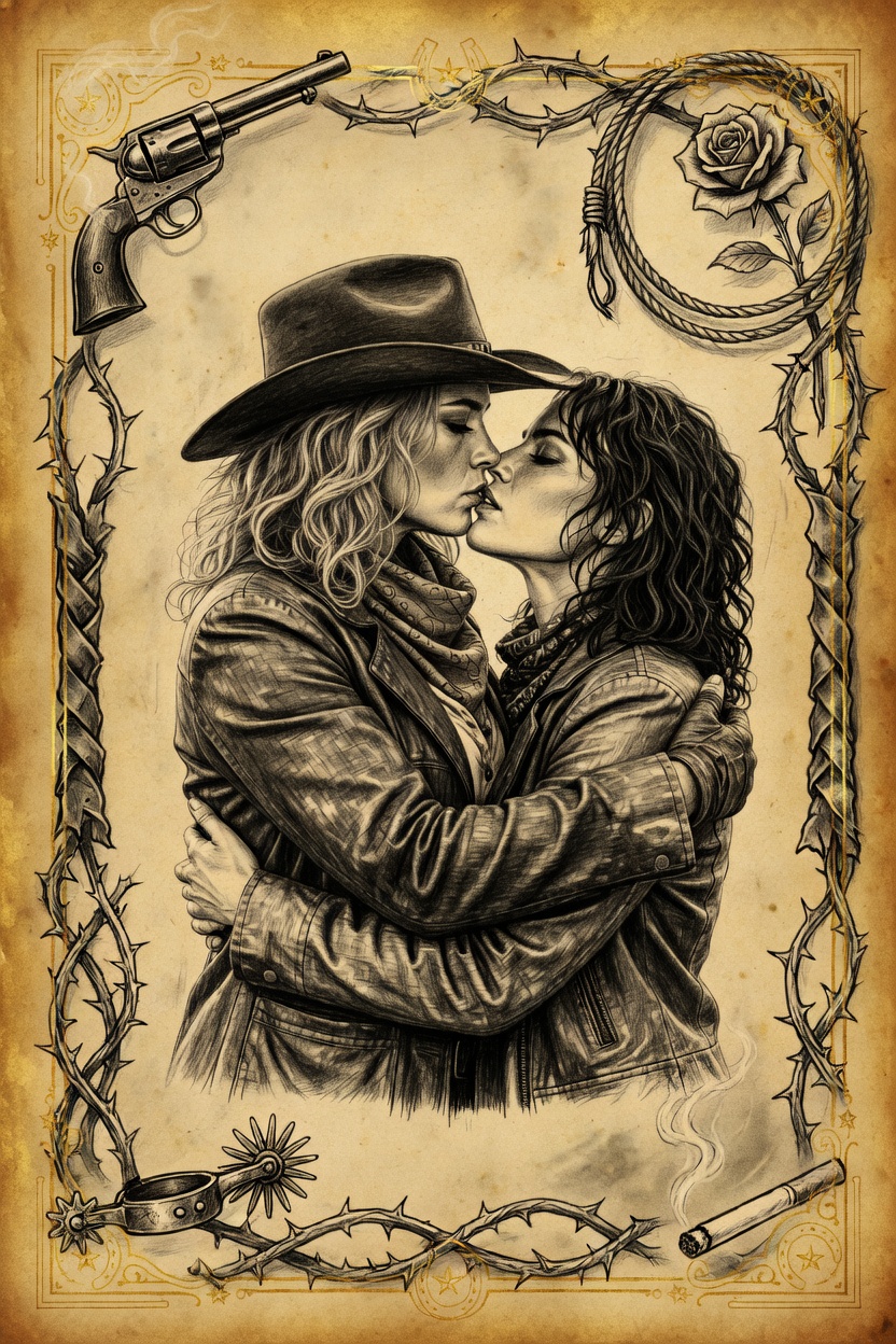 Carte collector — Alma & Lydia, le baiser
